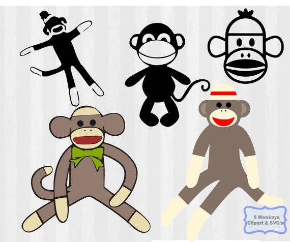 sock monkey svg sock