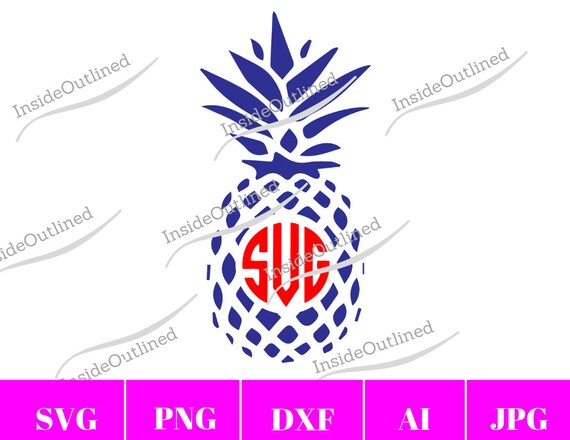 Download Monogram Pineapple Svg Pineapple Svg 4th Of July Svg Etsy
