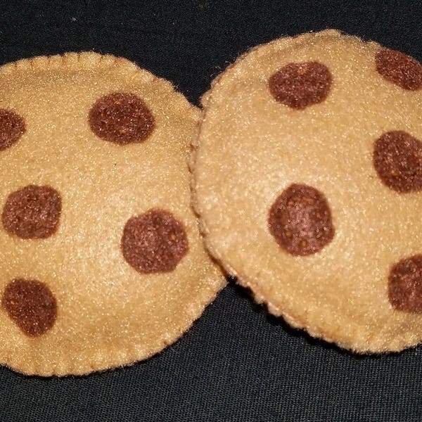 Felt Chocolate Chip Cookies 2pcs.