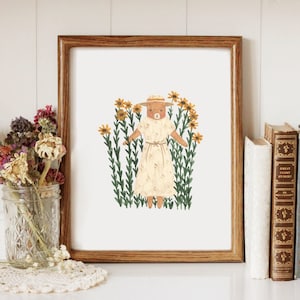 Bear with Sunflowers - Printable Art