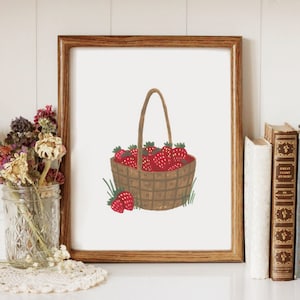 Strawberry Basket - Printable Art