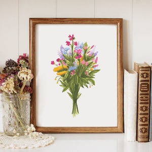 A Small Bundle of Flowers - Printable Art