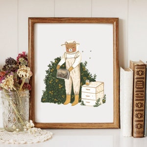 Beekeeper Bear - Printable Art