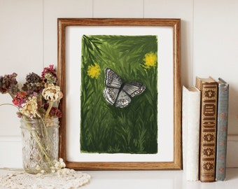 Butterfly in the Leaves - Printable Art