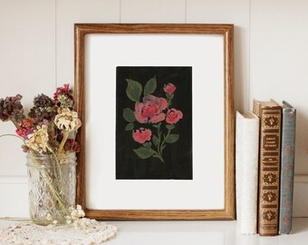 Pink Roses - Printable Art