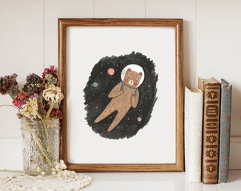 Bear in Space - Printable Art