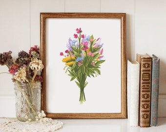 A Small Bundle of Flowers - Printable Art