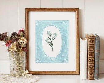 Forget-Me-Not Flowers - Printable Art