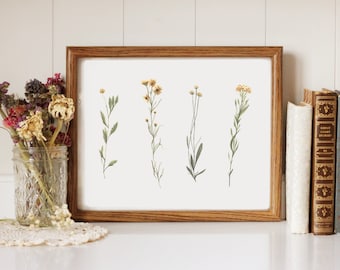 Soft Yellow Flowers - Printable Art