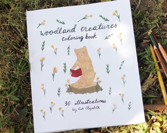 Woodland Creatures Coloring Book - Printable Coloring Book