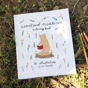 Woodland Creatures Coloring Book - Printable Coloring Book