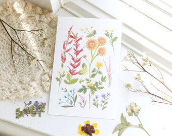 whimsical rainbow pink rainbow flowers watercolour print nursery decor floral print Rainbow wall art girls prints floral rainbow