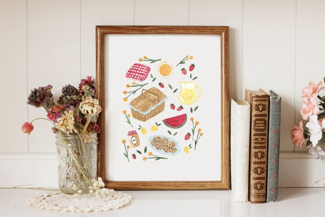 Summer Picnic Essentials - Printable Art - Etsy