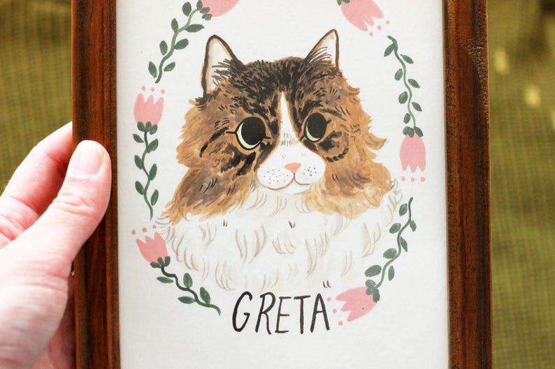 Custom Pet Portrait, Custom Pet Painting, Pet Lover Gift, Painted Pet Portrait image 3