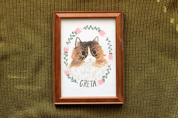 Custom Pet Portrait, Custom Pet Painting, Pet Lover Gift, Painted Pet Portrait