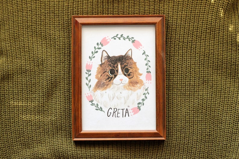 Custom Pet Portrait, Custom Pet Painting, Pet Lover Gift, Painted Pet Portrait image 1