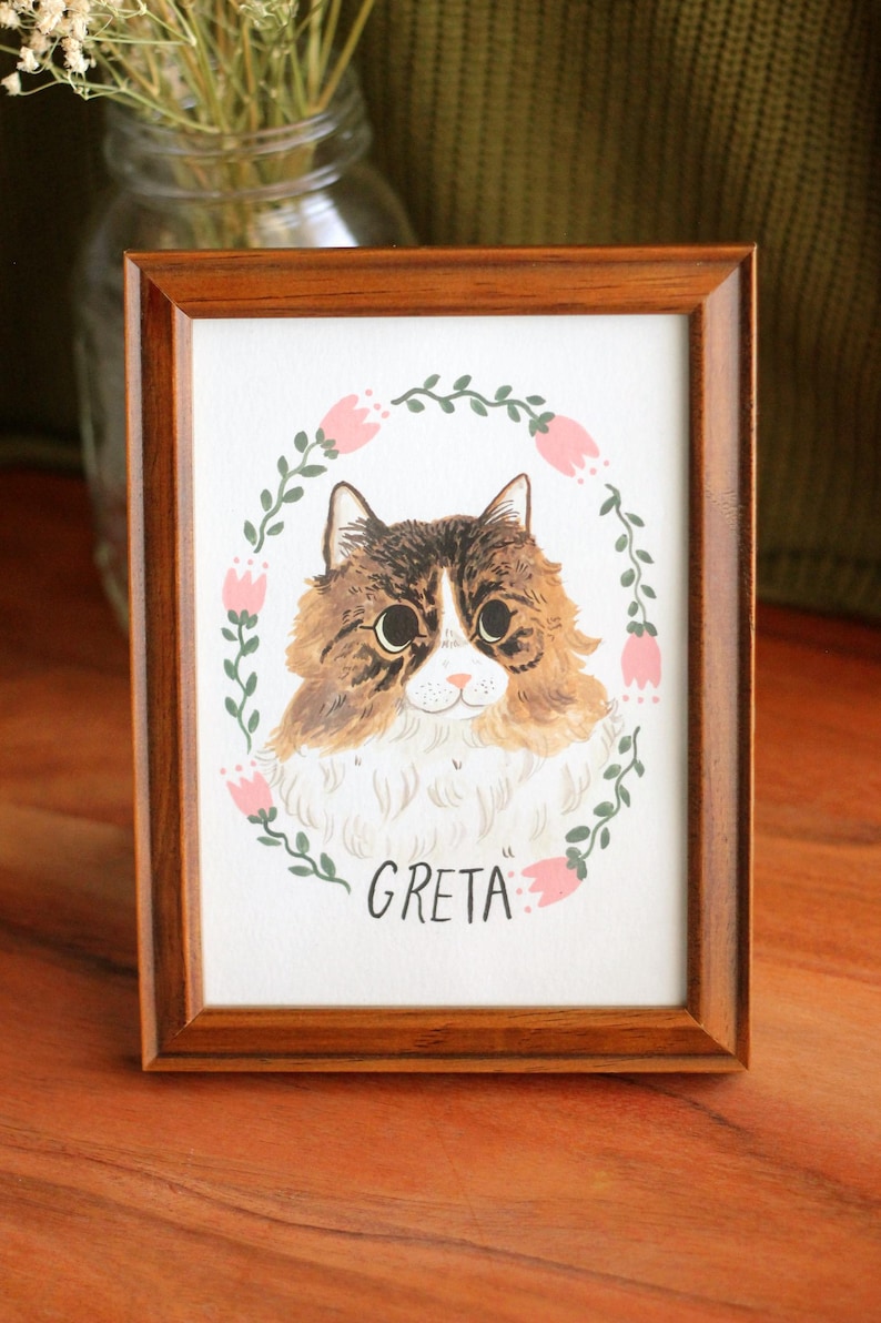Custom Pet Portrait, Custom Pet Painting, Pet Lover Gift, Painted Pet Portrait image 5