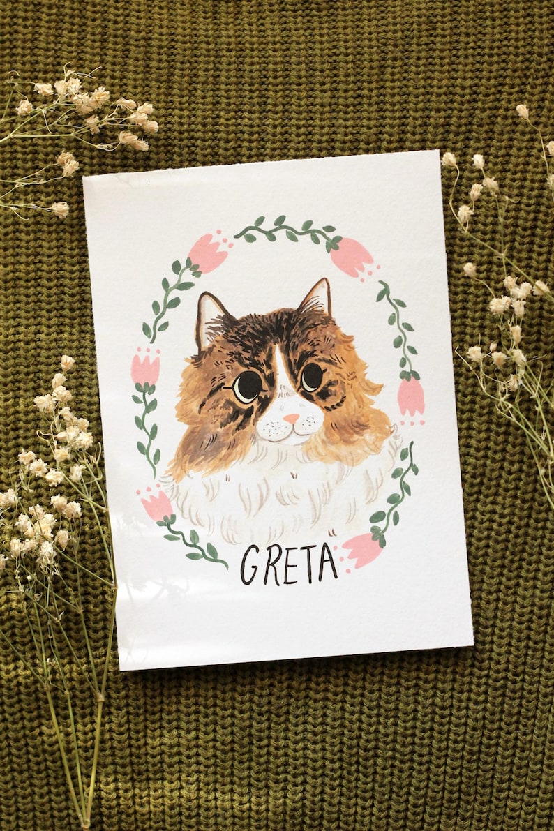 Custom Pet Portrait, Custom Pet Painting, Pet Lover Gift, Painted Pet Portrait image 4