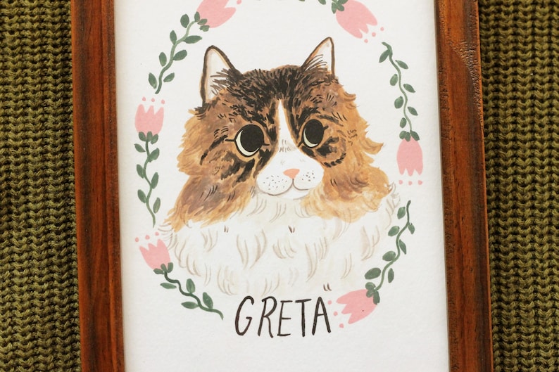 Custom Pet Portrait, Custom Pet Painting, Pet Lover Gift, Painted Pet Portrait image 2