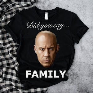 Vin Diesel Fast & the Furious &quot;Family&quot; Shirt