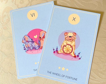 Good Dog Postcard Tarot  Card Prints | Pastel Tarot | Fortune telling | oracle deck | divination | astrology