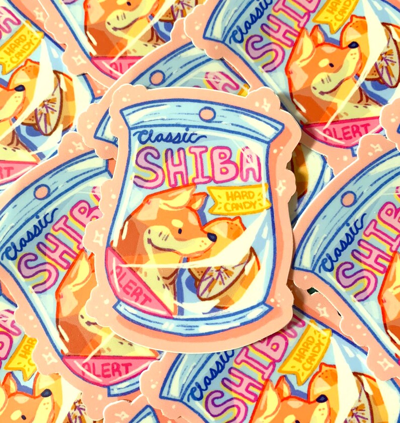 aesthetic stickers kawaii stationery dog portrait vinyl etsy