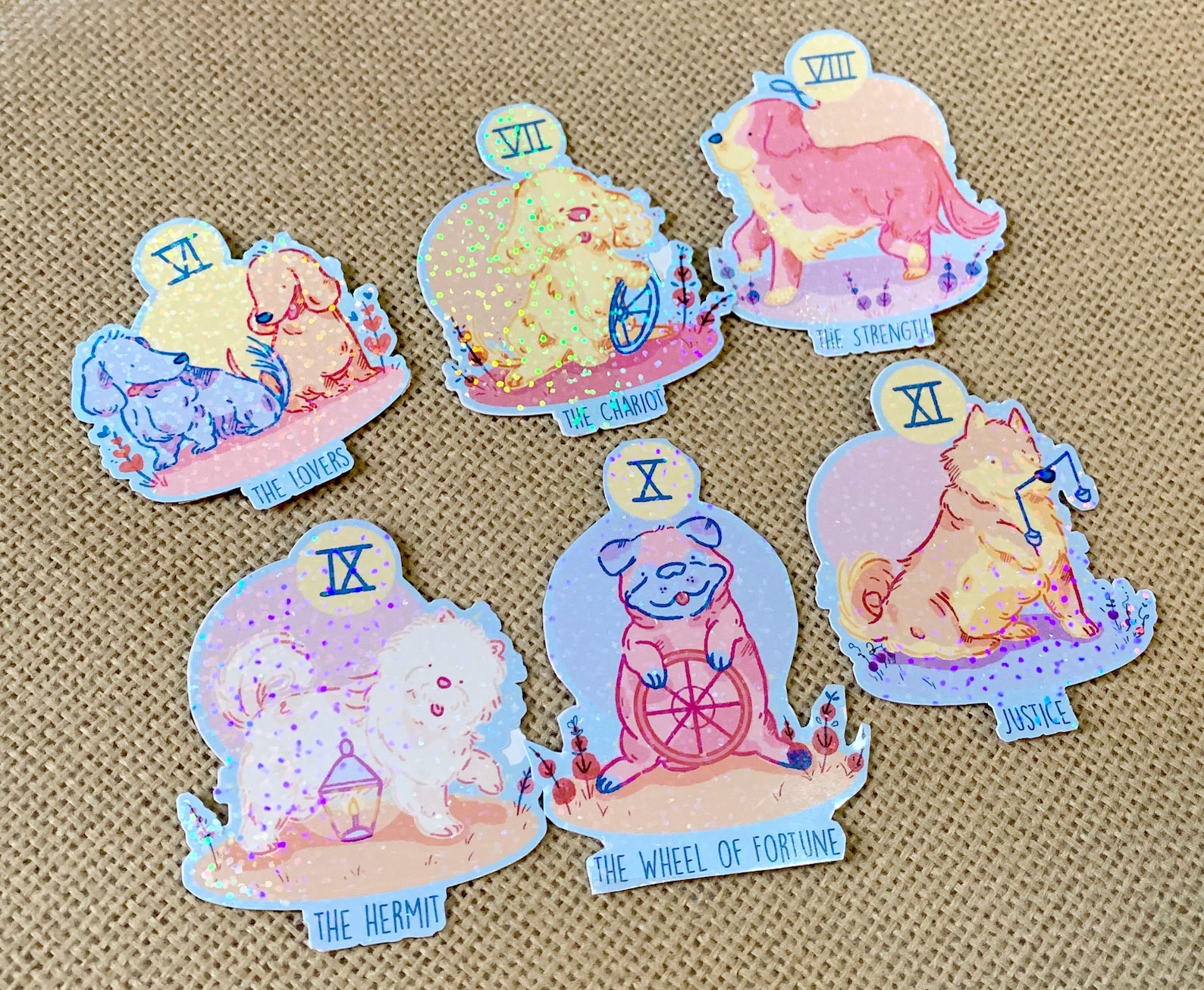 Good Dog Tarot Deck Stickersdog Lover Gift Tarot Stickers Etsy