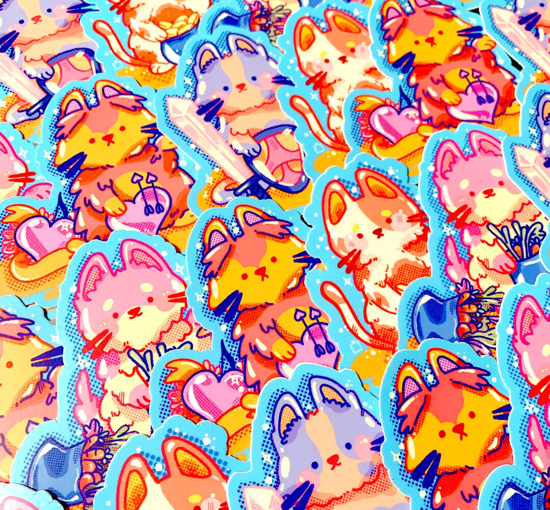 Lucky Cat | Vinyl Sticker | Good Luck Charm | Kawaii Stationery | Cat ...