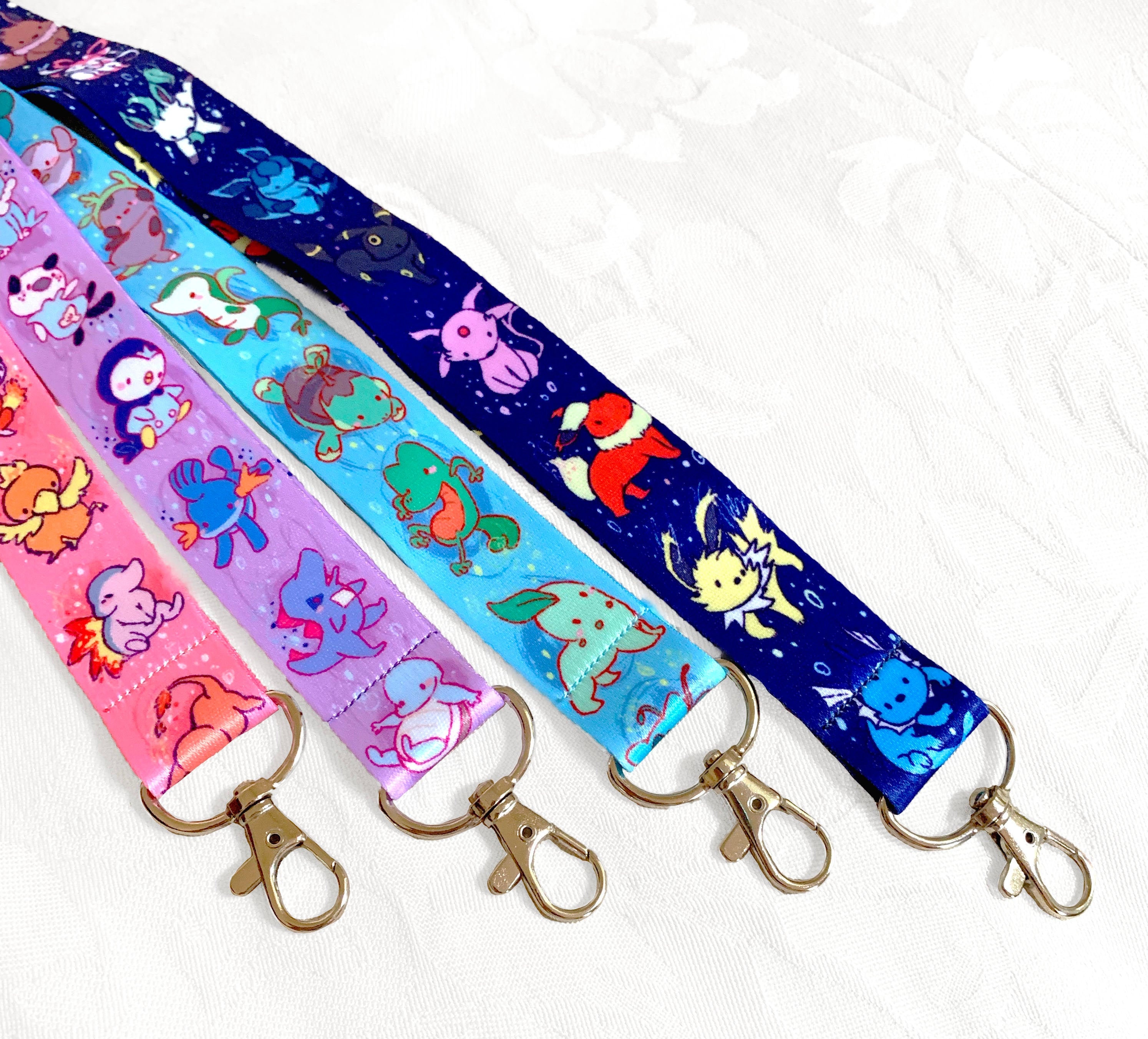 grass Pokemon Lanyard with choice of Charm grass Pokemon Lanyard with choice of Charm