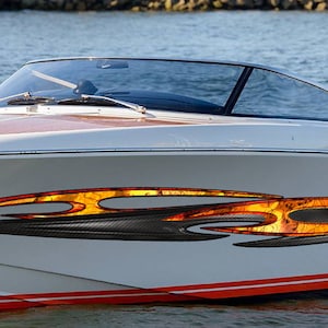 Vinyl Wrapping Boat, 3D Watercraft Tribal Graphic, Vinyl Boat Graphic, Boat Side Wrap Vinyl Sticker, Tribal Yacht Wrap Sticker