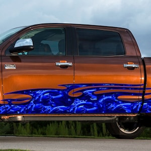 Tribal tattoo car vinyl, 3D Dragons Ripped Metal Car Vinyl, Dragons Car wrap, Car Vinyl Dragon, Car Graphics Side Decals
