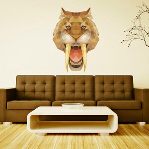 tiger decals, tiger wall stickers for broom, room decor, home decor, tiger stickers, wall decor bedroom decor, wall decor for bedroom GD52