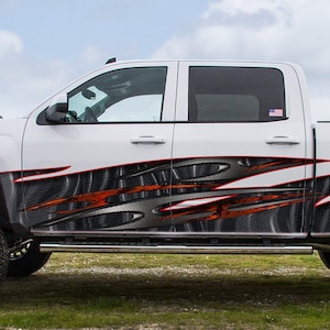 Tribal street racing graphic, Car vinyl full color tribal decal, wrap design, side vinyl for Pickups Full color graphics