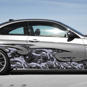 Tribal Dragon Racing Stripes Vinyl Decal, 3D Tribal Dragon Car Sticker, Tribal Dragon Car Graphics, 3D Tribal Dragon Car Wrap
