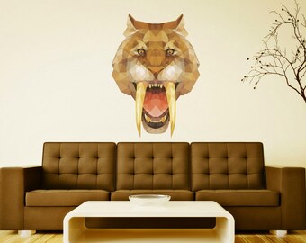 tiger decals, tiger wall stickers for broom, room decor, home decor, tiger stickers, wall decor bedroom decor, wall decor for bedroom GD52