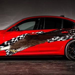 American Pride Car Wrap, farbige US Adler Vinyl-Design, Aufkleber, Aufkleber