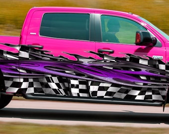 2 Adesivi Vinile Arco Bandiera Scacchi Per Auto - Cherry Bomb Designs - Personalizzabili