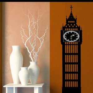 Clock tower Wall decal, Clock tower Wall sticker,modern wall art, Multi Color AN-205