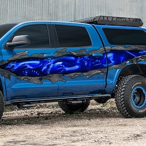 3D Dragon Car Vinyl Sticker, Tribal Dragon Truck Side Graphics, Dragon Full Color Truck Side Design, Lizard Car Wrap