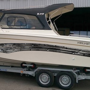 Racing Stripes Boat Vinyl Graphics – Speed Boat Side Decals – Marine Grade Wrap for Hull or Sides – Custom Stripe Kit