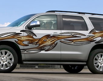 Tribal Truck Wrap, Tribal Truck-graphics, Tribal Truck-kant full colour vinylsticker, Tribal Truck-vinyl kant-graphics, Tribal auto-sticker