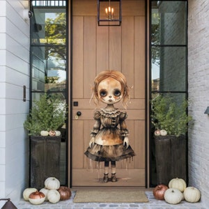Spooky Halloween Gothic Decal for Your Door - Creepy Decor for Haunted House