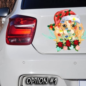 Dog bumper sticker, Christmas car decal bumper, Funny dog car decal, Dog window sticker, Holiday car decor, Christmas car sticker