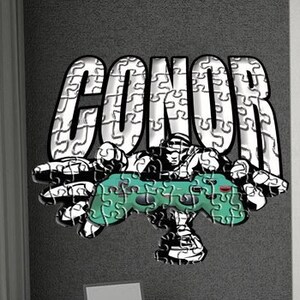 Gamer Controller Wall puzzel Decal, puzzel Game Wall Sticker for Kid Boys Playroom Bedroom, Gamer Controller Video Games Wall Sticker- GD584