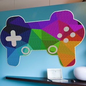 Gamer Controller Wall Decal, Creative Gaming Wall Sticker for Kids Boys Playroom Bedroom Wall Decor, Game Controller Wall stickers-GD527