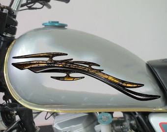 3D Tribal Ripped Metal Racing Bike Vinyl Decal, Dirt Bike Wrap Vinyl, Motorcycle Vinyl Sticker, Sport Bike Decal, Motorcycle Stickers