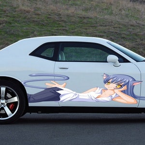 Sexy Anime Stickers, Manga Theme Side Car Wrap, Full Color Car Vinyl Design,  Vinyl Decal, Large Vehicle Graphics Wrap