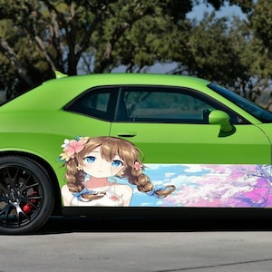 Anime Car Wrap Side, Anime Stickers, Manga Theme Side Car Wrap, One Piece Car Decal, Anime Car Vinyl Decal, One part mirrored