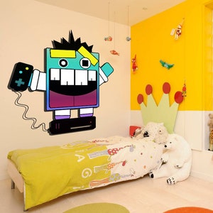 Most Popular Robort Gamer Wall Sticker Video Game Home Decor Living Room Kids Room Boys Room Decoration Art Murals-GD535