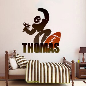 Personalized Custom Football Wall Sticker Decal Sport Player Jerseys-Personalized Choose Your Name & Numbers, Playroom Kids Bedroom-GD710